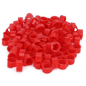 Foot Tag Clips Bird Ring Leg Bands, Pigeons Foot Ring 10mm Red 200 Pcs for Bird Identification and Training No Word Marking in Kuwait