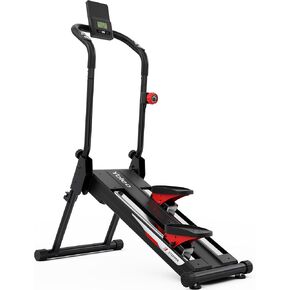 YOLEO Magnetic Stair Steppers for Exercise at Home, 16-Level Adjustable Resistance Up to 130LB, Folding Cardio Stairmaster with 28''Extended Stride&Low Noise,Stair Climber with HR Sensor for Full Body in Kuwait