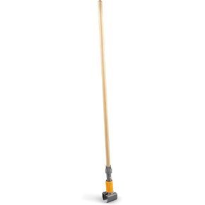 Professional 60" Clamp Style Wood Wet Mop Handle, Plastic Head in Kuwait