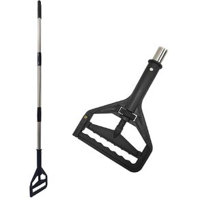 مقبض ممسحة تجارية عالي التحمل، عصا ممسحة صناعية بطول 59 بوصة قابلة للتعديل، حامل استبدال رأس المماسح الرطبة لتنظيف الأرضيات الاحترافية/الصناعية (أحمر) in Kuwait