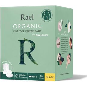 Rael, Organic Cotton Cover Pads, Regular, 14 Count in Kuwait