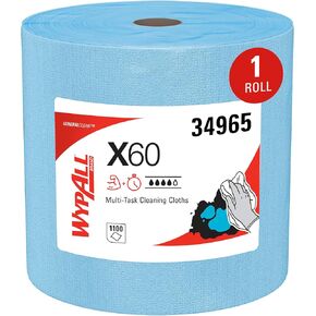WypAll® GeneralClean™ X60 Multi-Task Cleaning Cloths, Jumbo Roll (34965), Strong and Absorbent Towels, Blue (1,100 Sheets/Roll, 1 Roll/Case, 1,100 Sheets/Case) in Kuwait
