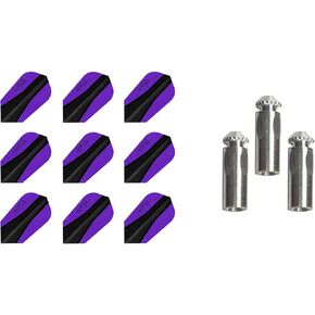 3 Sets of Harrows Retina Slim Dart Flights Plus 1 Set of 3 Aluminum Dart Flight Protectors in Saudi Arabia