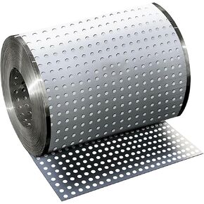 304 Stainless Steel Perforated Sheet, 10mm Hole Decorative Metal Mesh Screen for Windowsill Guardrail & Flower Stand, Durable 40x420cm Perforated Metal Plate in Kuwait