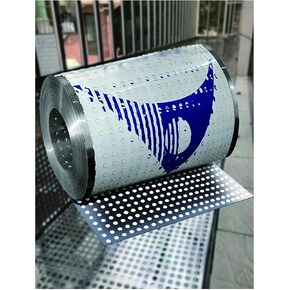 Stainless Steel Perforated Sheet - Round Mesh Ventilation Shield, Anti-Theft Window Balcony Fence Pads, Leakproof Gasket, Durable Punching Plate (45x200cm) in Kuwait