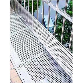 304 Stainless Steel Perforated Sheet for Garden Balustrade, Balcony & Window - Leak-Proof Anti-Theft Mesh Pads, Round Gasket (55x250cm) - Durable & Weather-Resistant in Kuwait