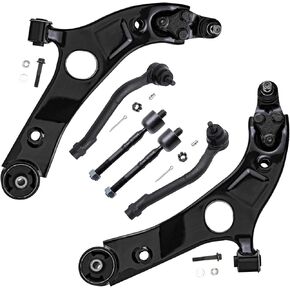 Detroit Axle - Front 6pc Control Arms Kit for Kia Optima Hyundai Sonata Azera Cadenza 2 Lower Control Arms w/ball confints 4 inner and eiter tie rots acplication in Kuwait