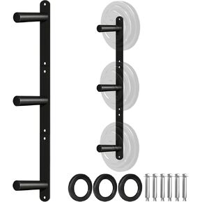 Wall Mounted Weight Plate Holder - Fit 2inch Olympic Weight Plates, Protective Rubber Pad in Kuwait