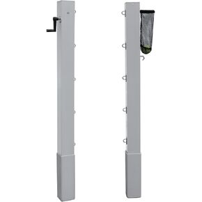 مجموعة شبكة تنس أرضية، أعمدة ألومنيوم مربعة مقاس 4 بوصات وشبكة تنس مزدوجة الطبقة شديدة التحمل، تصميم فريد مدمج لللفاف، قوي ومتين، يتبع معايير الـITF in Kuwait