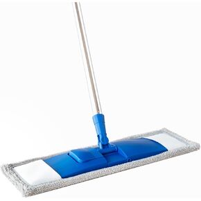 17" Microfiber Mop for Hardwood Floor Cleaning,Mops with 50" Stainless Steel Pole, 1 Reusable & Washable Mop Pad, Wet & Dry Use for Hardwood, Tile, Marble and Vinyl Floors in Kuwait