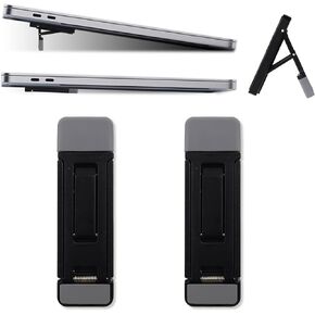 2 قطعة حامل لوحة مفاتيح صغير لسطح المكتب، حامل لوحة مفاتيح محمول للمكتب مع 3 زوايا قابلة للتعديل، رفع كمبيوتر معدني ذاتي اللصق للمكتب، أقدام رفع الكمبيوتر المحمول (أسود) in Kuwait