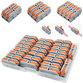 موصلات الأسلاك، موصل صامولة رافعة SPL-1M، 25 قطعة من الموصلات الكهربائية الصغيرة، موصل زنبركي سريع من نوع الربط (مجموعة مجانية) in Kuwait