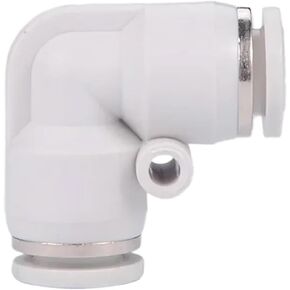 10 مم OD أنبوب الكوع الكهروضوئي الزاوية اليمنى طريقتان تركيب هوائي سريع الإصدار دفع لتوصيل ضاغط الهواء البلاستيكي (PV أسود) in Kuwait