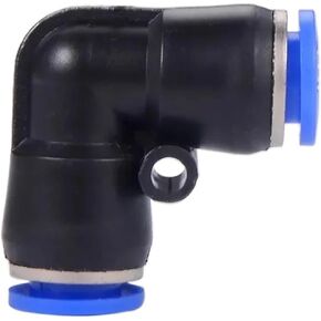 14 مم OD أنبوب الكوع الكهروضوئي الزاوية اليمنى طريقتان تركيب هوائي سريع الإصدار دفع لتوصيل ضاغط الهواء البلاستيكي (PV أبيض) in Kuwait