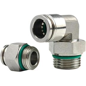 M5/6 1/8 "1/4" 3/8 "1/2" G BSPP ذكر PL16mm أنبوب 304 الفولاذ المقاوم للصدأ تركيب الهواء الهوائي دفع في توصيل التوصيل السريع (3/4 ") in Kuwait