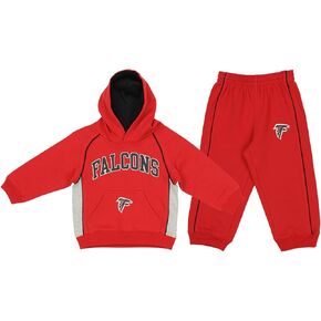 مجموعة Outerstuff NFL Atlanta Falcons Red للأطفال الصغار Lil Fan من الصوف وسروال رياضي (2T - 4T) in Kuwait