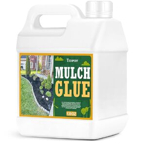 Teexpert 120oz Mulch Glue for Landscaping - Long-Lasting Pine Straw,Bark,Rubber Mulch,Rock,and Pea Gravel Glue Binder Stabilizer for Outdoor Gardens in Kuwait
