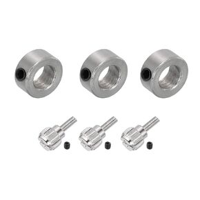 PATIKIL 6pcs Set Screw Collars 6.05mm Bore Shaft Collars, 11mm OD, 5mm Height with 6pcs M3 Hand Screws, Landing Gear Stopper Wheel Collar, Silver in Kuwait