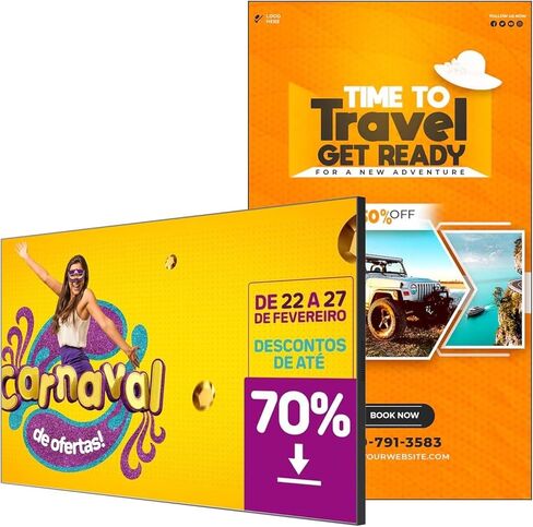 شاشة عرض اللافتات الرقمية 29 بوصة لوحة قائمة رقمية للمطاعم والمتاجر شاشة إعلانية 700 شمعة في المتر المربع فائقة السطوع FHD محرر محتوى ويب مجاني Android 2GB + 32GB in Kuwait