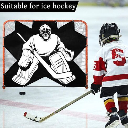 Hockey Net Targets 54x44 in Durable 7 Hole PVC Portable Design - Improve Shooting Accuracy Simulate Real Matches - for Ice Rink Training Goalie Coaches Players in Kuwait