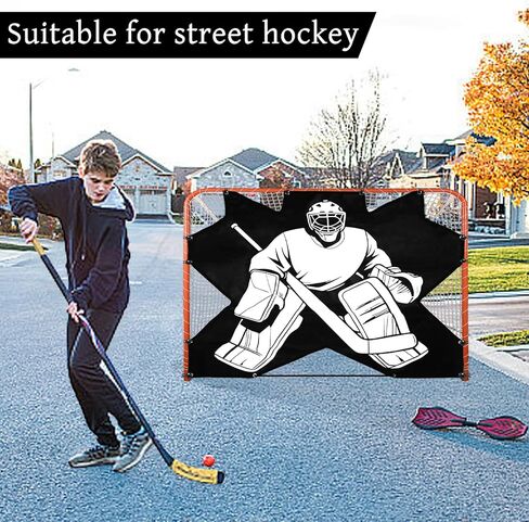 Hockey Net Targets 54x44 in Durable 7 Hole PVC Portable Design - Improve Shooting Accuracy Simulate Real Matches - for Ice Rink Training Goalie Coaches Players in Kuwait