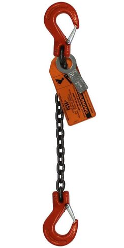 حبال سلسلة ساق واحدة 3/8 × 4 بوصة | حد حمل العمل 8,800 رطل | نهايات خطاف منزلقة | سبيكة من الدرجة 100 | رابط رئيسي 3/4 بوصة | للظروف الصعبة | هانز سابلاي (HSI) in Kuwait