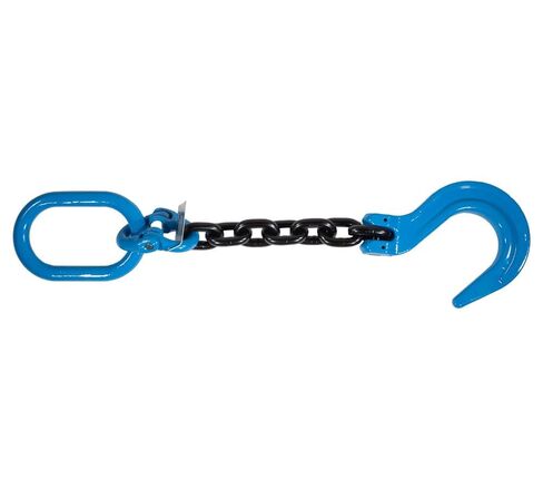 Mytee Products Heavy-Duty 1/2" x 2' Single Leg Chain Sling | 15,000 Lbs WLL | Oblong Link-to-Sling Hook Ends | G100 Chains for Lifting and Handling, Industrial Machinery Hoisting Ring Chain Hanging in Kuwait