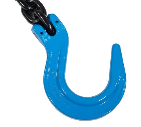 Mytee Products Heavy-Duty 1/2" x 2' Single Leg Chain Sling | 15,000 Lbs WLL | Oblong Link-to-Sling Hook Ends | G100 Chains for Lifting and Handling, Industrial Machinery Hoisting Ring Chain Hanging in Kuwait