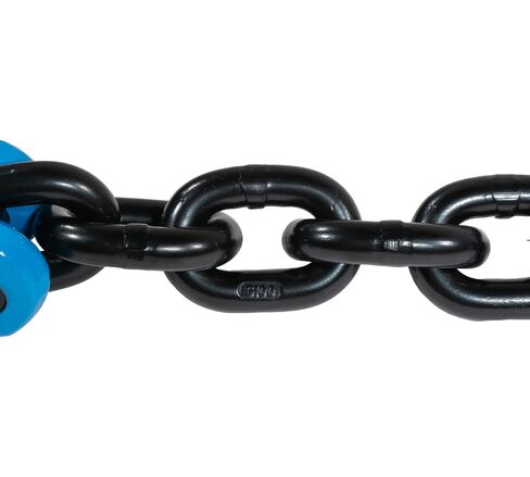 Mytee Products Heavy-Duty 1/2" x 2' Single Leg Chain Sling | 15,000 Lbs WLL | Oblong Link-to-Sling Hook Ends | G100 Chains for Lifting and Handling, Industrial Machinery Hoisting Ring Chain Hanging in Kuwait