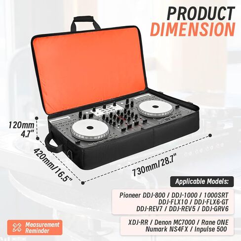 ORKELS Rolling DJ Controller Case for DDJ-400/800/1000/FLX4/FLX2/REV7/REV5/GRV6, 29" Waterproof Travel Bag for DJ Equipment, 900D Oxford Wheeled DJ Backpack with Laptop Compartment in Saudi Arabia