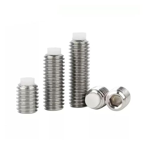 M2 .5 M3 M4 M5 M6 M8 M10 M12 M16 304 Stainless Steel Hexagon Socket Plastic Nylon Dog Convex End Point Tip Grub Bolt Set Screw(60mm,M16-2pcs) in Saudi Arabia
