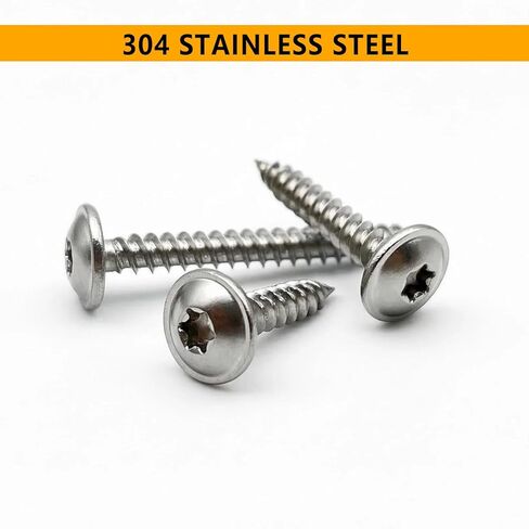 (100 قطعة) #8 × 3/4 بوصة T20 براغي خشبية برأس توركس 304 مسامير تروس ذاتية التنصت من الفولاذ المقاوم للصدأ in Kuwait