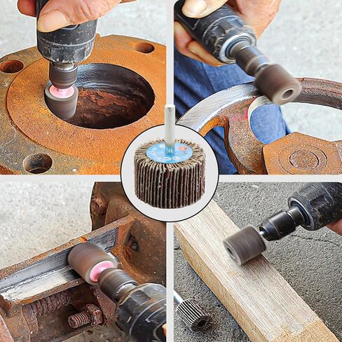 Flap Wheel 1-1/2 inch Sanding Wheel Sanding Disc with Handle 5 pcs in Saudi Arabia