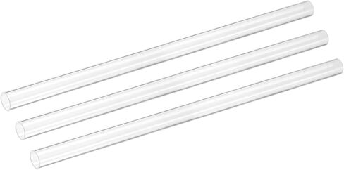uxcell 3Pcs Clear Rigid Acrylic Pipe, 15mm(0.59") ID x 18mm(0.71") OD 18" Round Polycarbonate Tube Plastic Tubing for Plumbing, Lighting, Aquarium, DIY Projects in Saudi Arabia