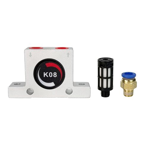 Pneumatic Vibrator for Industrial Material Flow or Bulk Material Handling, Quiet Aluminum Alloy Construction with Efficient Turbine Design, Bins and Conveyors (Ball Vibrator (White)) in Kuwait