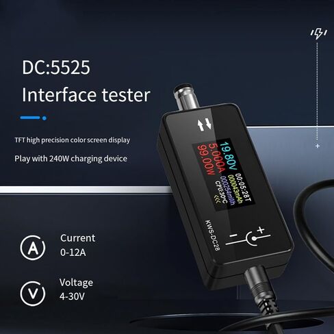 KWS-DC28 DC5525 Interface Voltmeter 0.96in TFT Display 4-30V 0-12A Power Monitor for Computer Monitors and Power Tools in Saudi Arabia