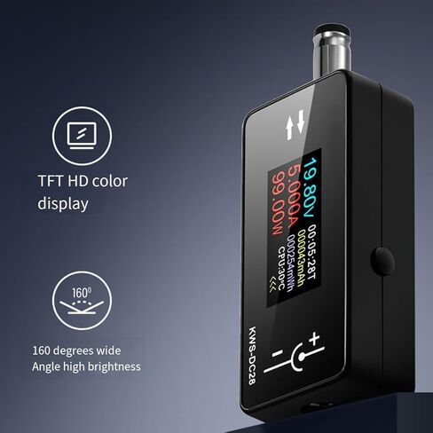 KWS-DC28 DC5525 Interface Voltmeter 0.96in TFT Display 4-30V 0-12A Power Monitor for Computer Monitors and Power Tools in Saudi Arabia