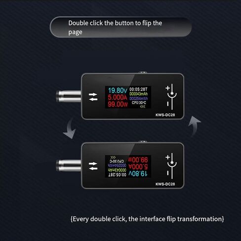 KWS-DC28 DC5525 Interface Voltmeter 0.96in TFT Display 4-30V 0-12A Power Monitor for Computer Monitors and Power Tools in Saudi Arabia