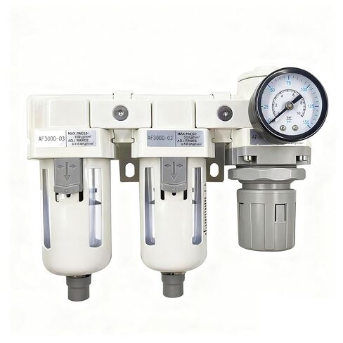 مجموعة تشحيم منظم فلتر الهواء المضغوط XingNEeng 3/8 بوصة NPT (FRL)، فاصل مصيدة الماء/الزيت، منظم ضغط الهواء مع مقياس الضغط (0-150 رطل لكل بوصة مربعة)، تصريف شبه تلقائي، وعاء بولي، دعامة معدنية in Kuwait