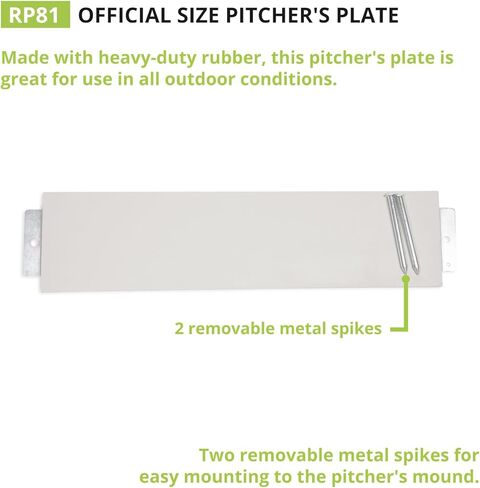 Champion Sports Heavy Duty Rubber Pitcher's Plate - All- Weather Official Size Pitcher's Plate in Saudi Arabia