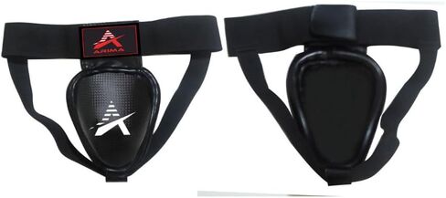 Steel Cup Supporter – Male Groin Guard with Iron Shield, Foam & PU Leather Cover – Ideal for Boxing, Kickboxing, Muay Thai – Adjustable Waist in Saudi Arabia