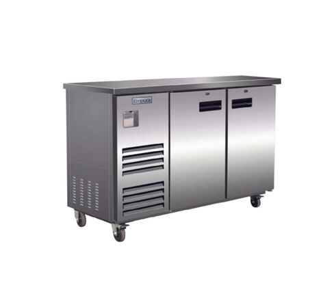 EMPURA 59" Back Bar Cooler Cabinet with Two-Swing Solid Doors | Commercial Refrigerator Fridge for Beverage Beer Soda | 16.6 Cu. Ft. | 58.75"W x 27.7"D x 42.5"H, Stainless Steel Exterior Finish, 115V in Kuwait