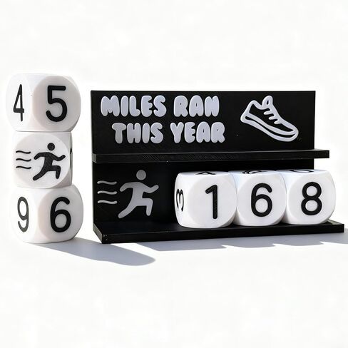 Desk Running Mileage Tracker for Recording Mileage Running Pedometer & Goal Setter, Fitness Motivation Display for Runners, Marathon Training Gift in Kuwait