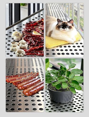 304 Stainless Steel Perforated Sheet, 10mm Hole Diameter, Leak-Proof Window Pads, Easy Installation, Durable Metal Mesh, 47x300cm for Home & Industrial Use in Kuwait