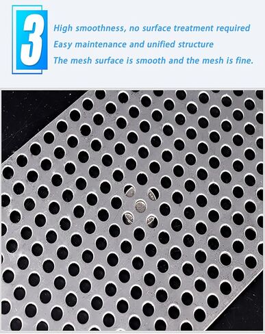 304 Stainless Steel Perforated Sheet, 8mm Hole Diameter, Leak-Proof Window Pads, Safety Fall Prevention, Durable Metal Mesh (70x500cm) - Ideal for Home & Industrial Use in Kuwait