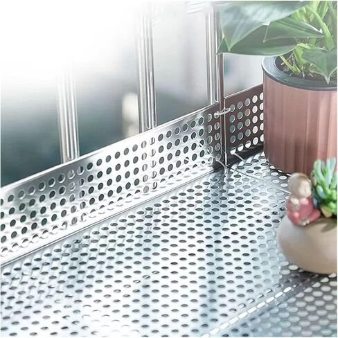 304 Stainless Steel Perforated Plate - 10mm Hole Diameter, Easy to Install, Leak-Proof Metal Sheets for Safety Fall Prevention, Durable Window Pads for Home & Industrial Use in Kuwait