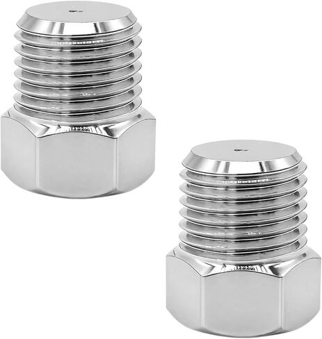 2Pcs 3/4 Npt Plug Outer Hex Thread Pipe Fittings, 304 Stainless Steel 3/4 Pipe Plug Male for Boat Drain Plugs Bulkhead Fitting in Saudi Arabia