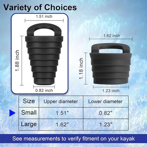 8 Pack 1.25" Kayak Scupper Plugs for Boats with Ring Pull, Rubber Drain Plugs, Livewell Boat Drain Plug Kit, for Universal Kayak Plugs, Scupper Plugs, Kayak Canoe Boat in Kuwait