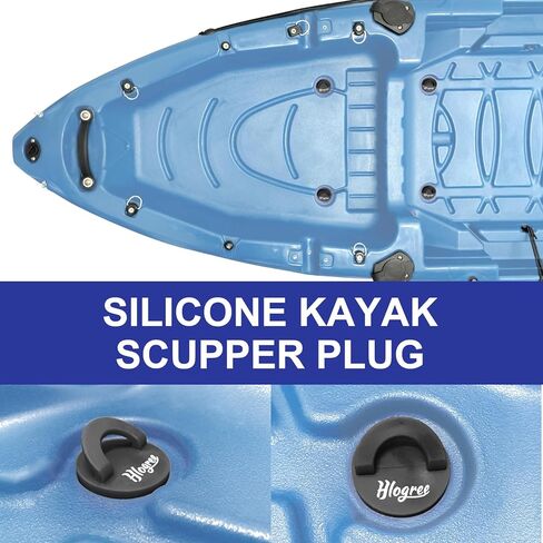8 Pack 1.25" Kayak Scupper Plugs for Boats with Ring Pull, Rubber Drain Plugs, Livewell Boat Drain Plug Kit, for Universal Kayak Plugs, Scupper Plugs, Kayak Canoe Boat in Kuwait
