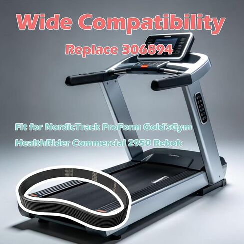 حزام محرك جهاز المشي 306894، مناسب لـ NordicTrack ProForm Gold’sGym HealthRider Commercial 2950 Rebok، 17 بوصة in Kuwait